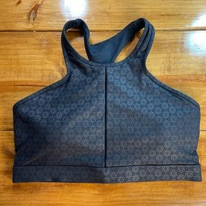 ZYIA Black Patterned Sports Bra
